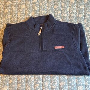 Vineyard Vines Men's Navy Zip-Up Sweater